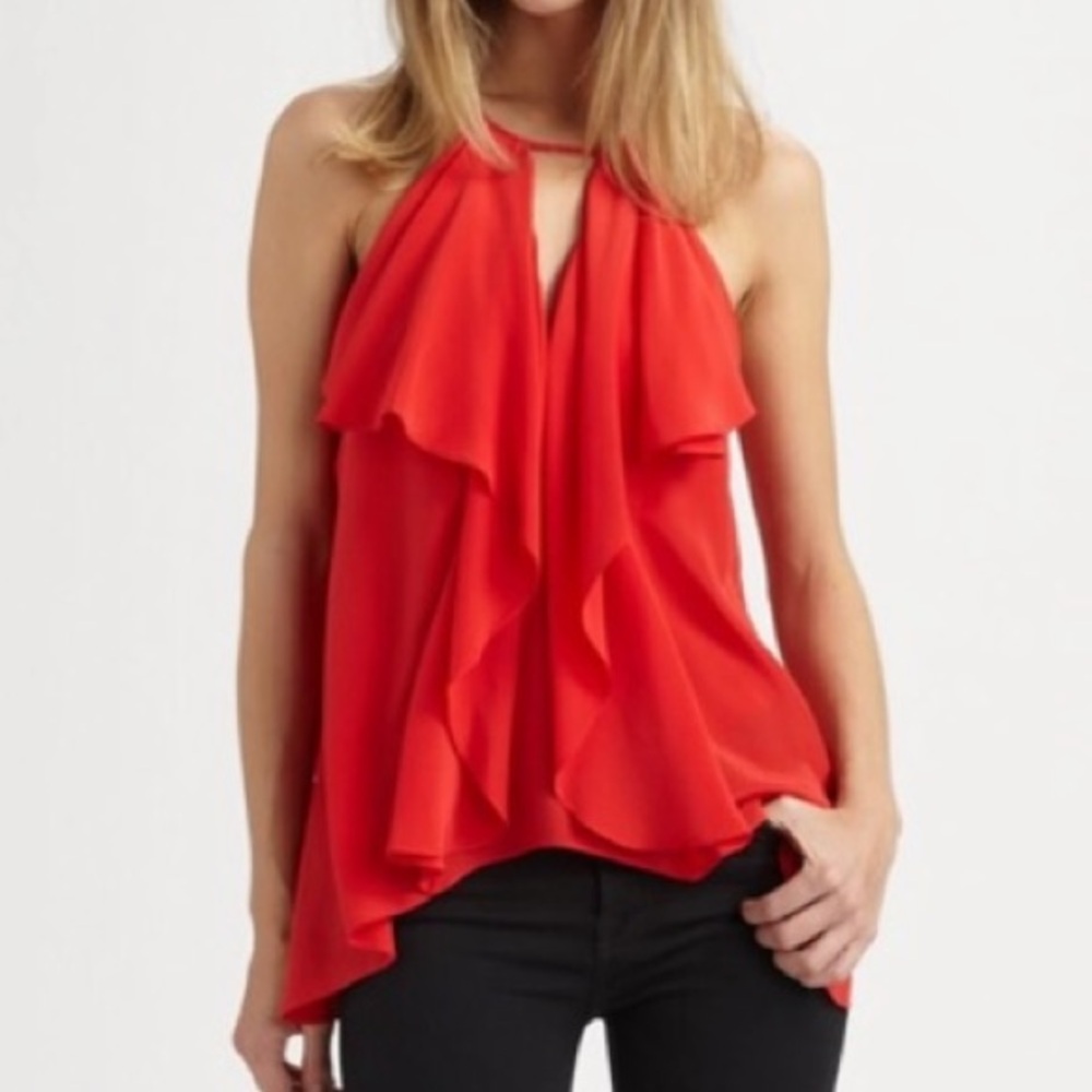 BCBG MaxAzria Claudia Red Berry Top